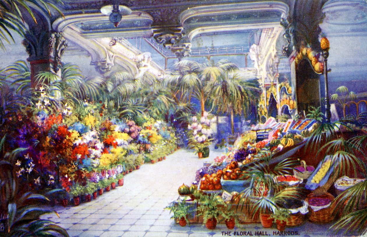 Blomstersalen hos Harrods, ca. 1916 af Unbekannter Künstler