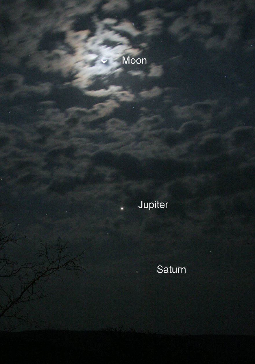 Månen, Jupiter og Saturn, 2005 af Unbekannt