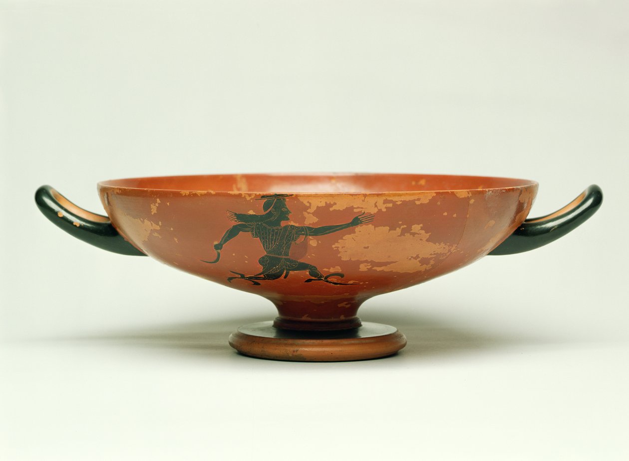 The Pursuit of Perseus, Attic sort figur kylix lavet af The Pepaks Master, 525-520 BC (keramik) af Unbekannt