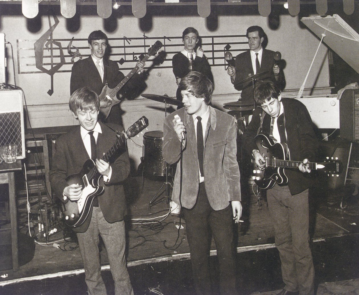 The Rolling Stones på scenen på Station Hotel, Richmond af Unbekannt