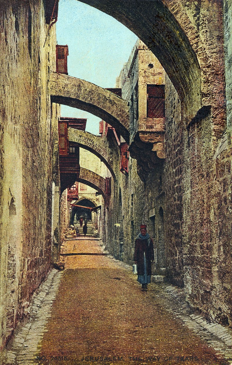 Korsvejen, Jerusalem, begyndelsen af det 20. århundrede (postkort) af Unbekannter Künstler