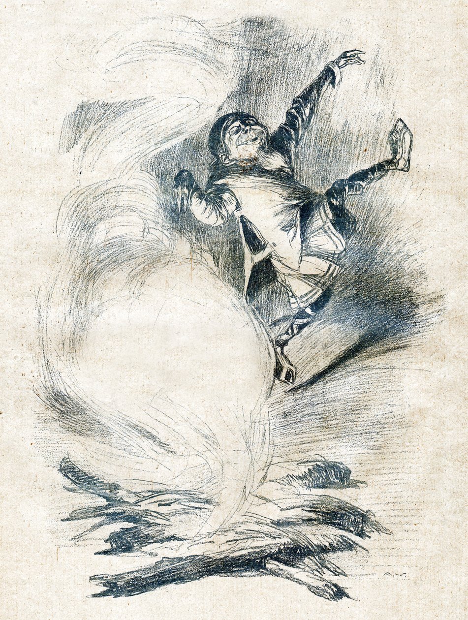 Tracassin-dværgen. (Illustration, ca. 1910) af Unbekannter Künstler