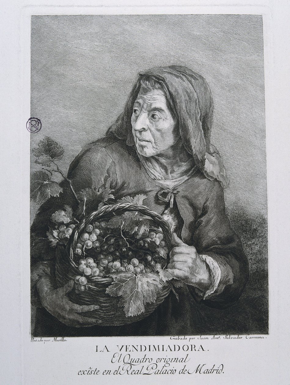 Vintager, ca. 1770 (kobberstik) af Unbekannter Künstler