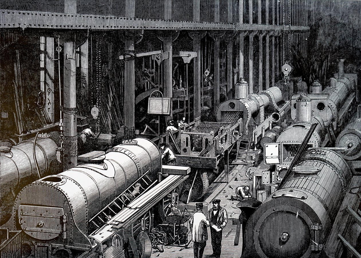 Produktionsgulvet hos Robert Stephenson and Company. af Unbekannt