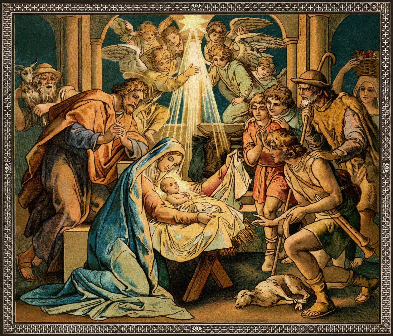 Fødselskirken - Madonna og barnet - Det Nye Testamente af Unbekannter Künstler