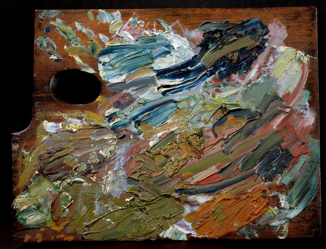 Den hollandske maler Vincent Van Goghs (1853-1890) palet, 35 cm af Unbekannter Künstler