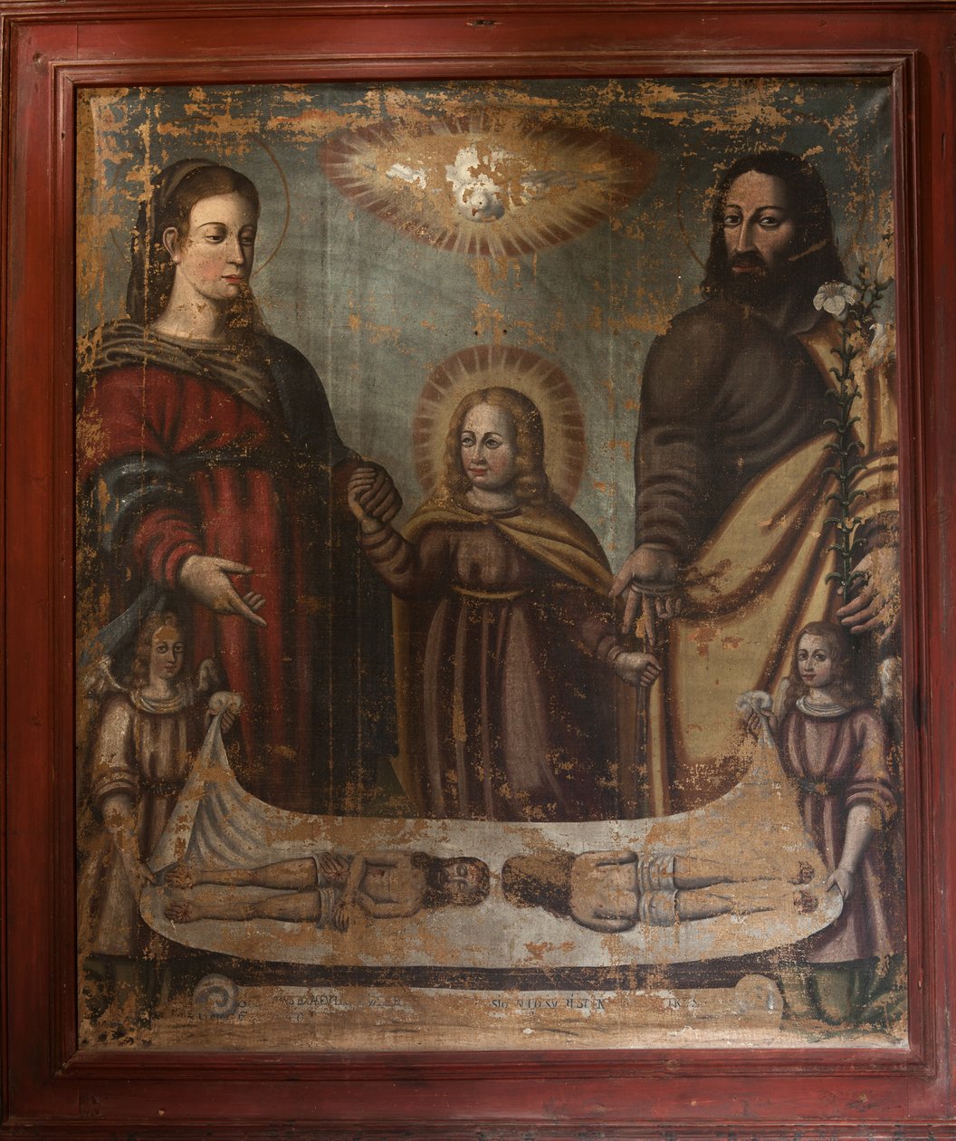 Sognekirken (Sognekirken Sant Martí). interiør Et maleri. af Unbekannt