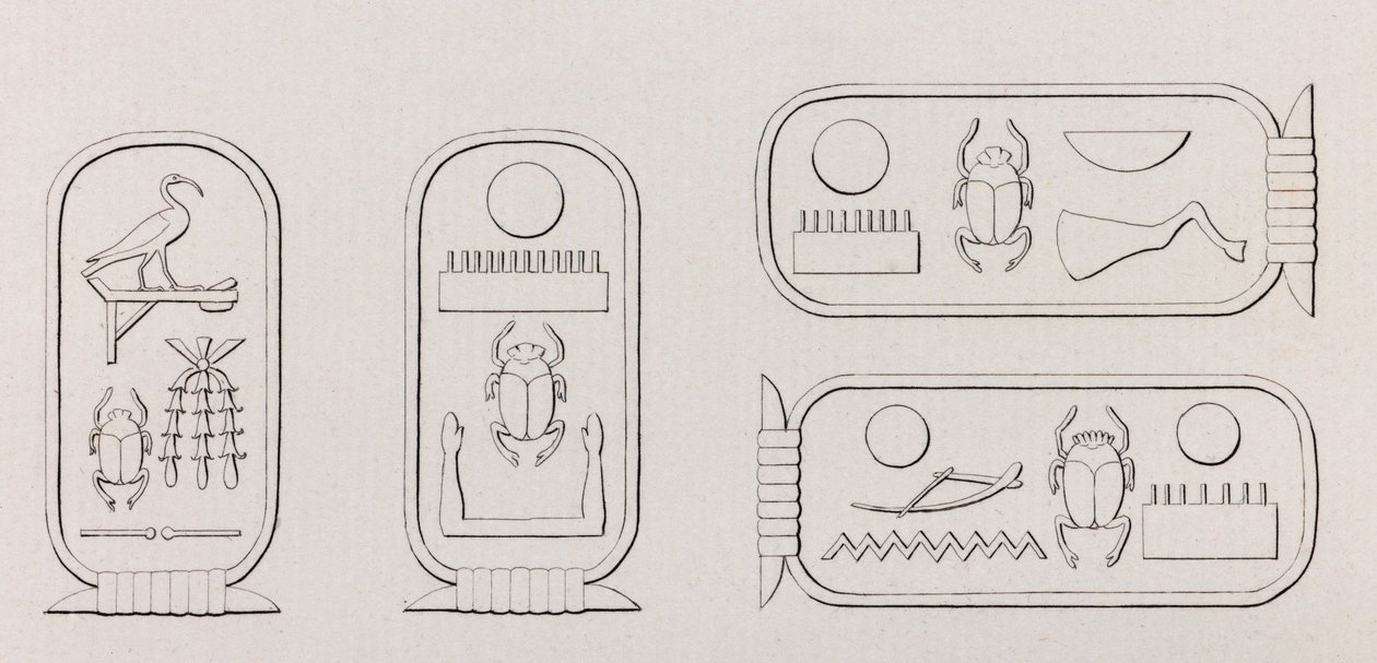 Theben: Hieroglyffer, tæt på af Unbekannt
