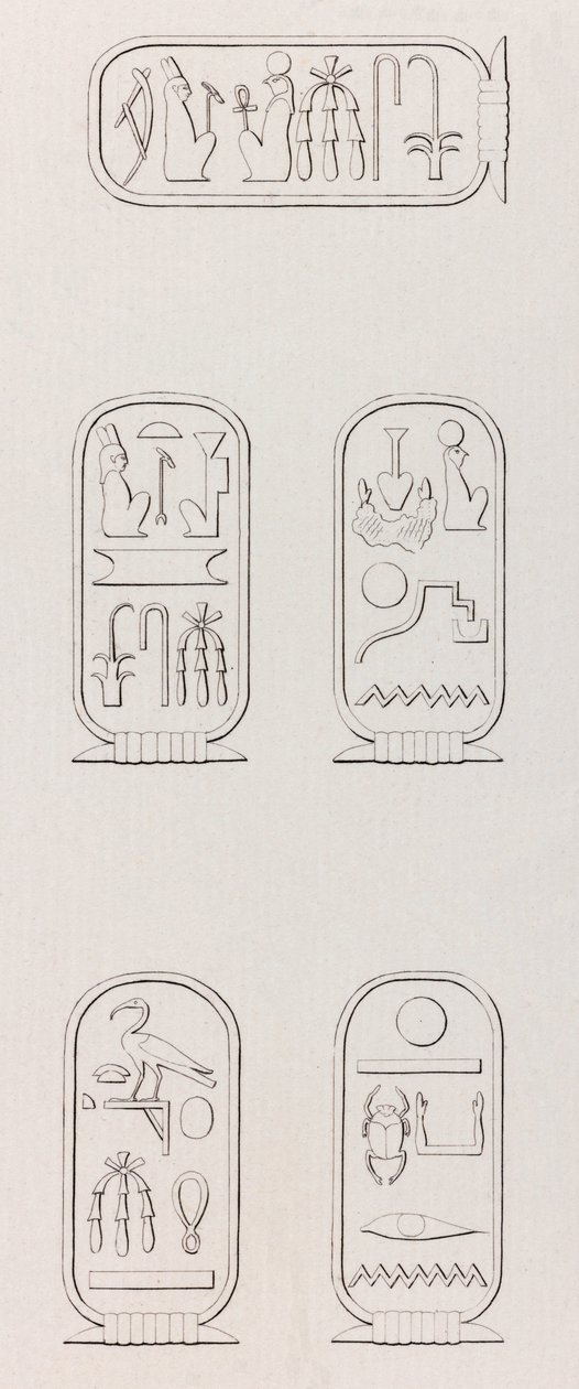 Theben: Hieroglyffer, tæt på af Unbekannt