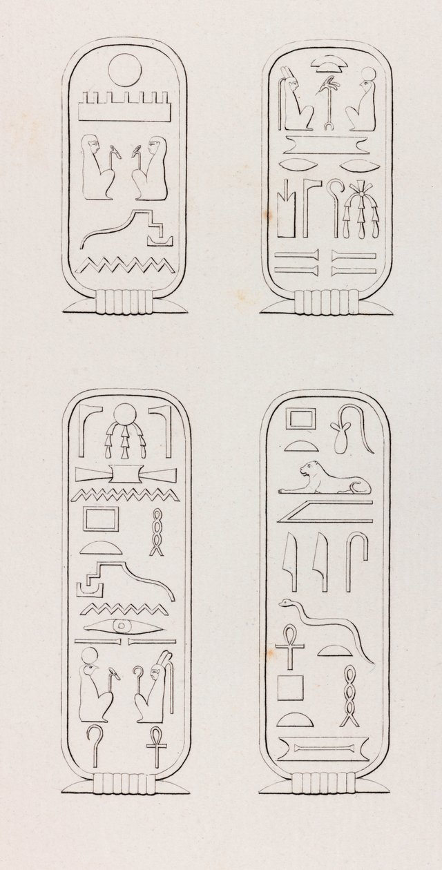 Theben: Hieroglyffer, tæt på af Unbekannt