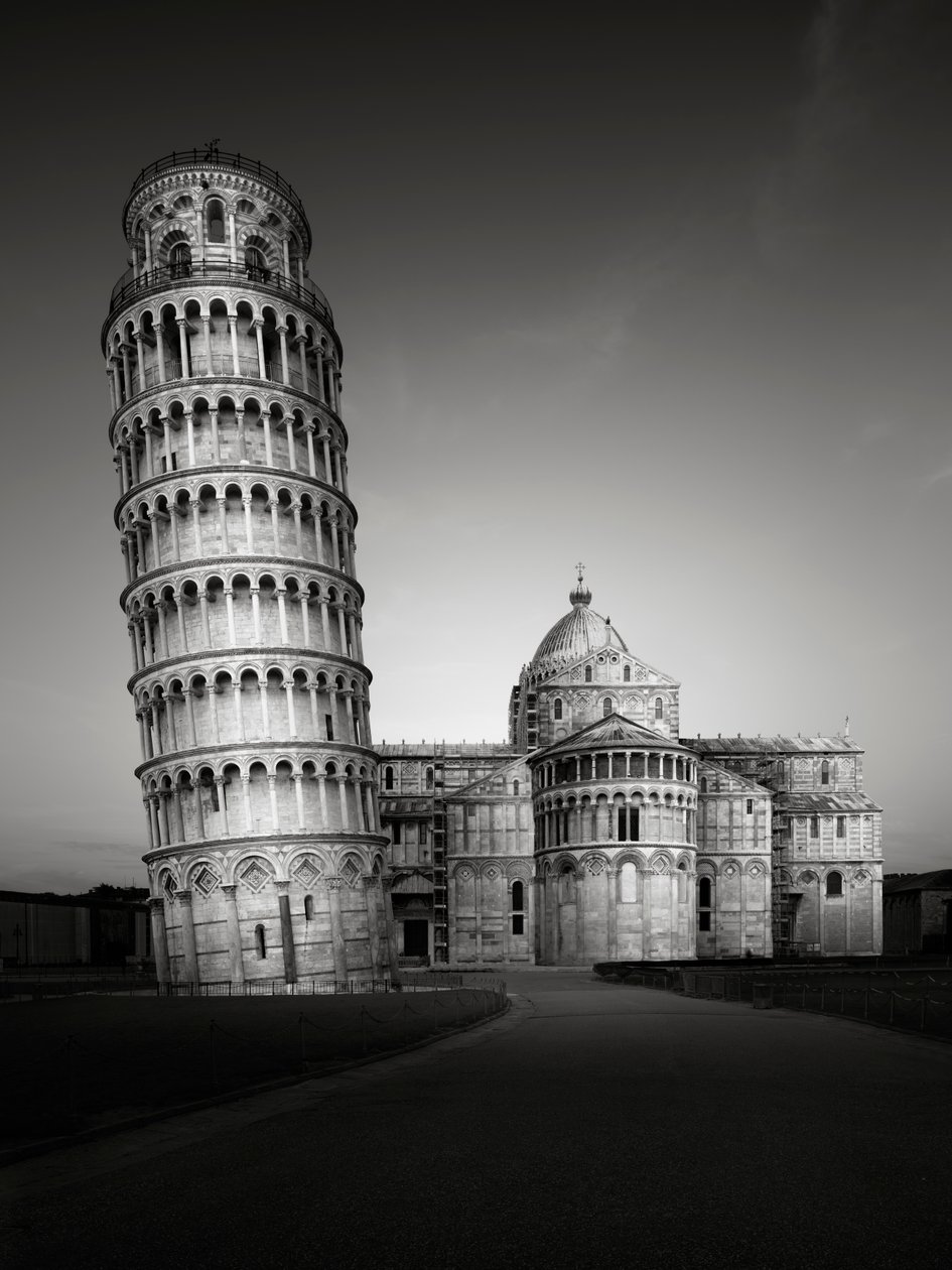 Det skæve tårn i Pisa, Pisa, Italien, 2015 (s/h-billede) af Leopold Blonder