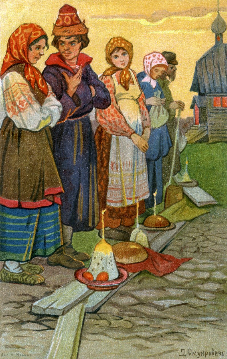 Traditionelle påskefejringer, Rusland af Unbekannter Künstler