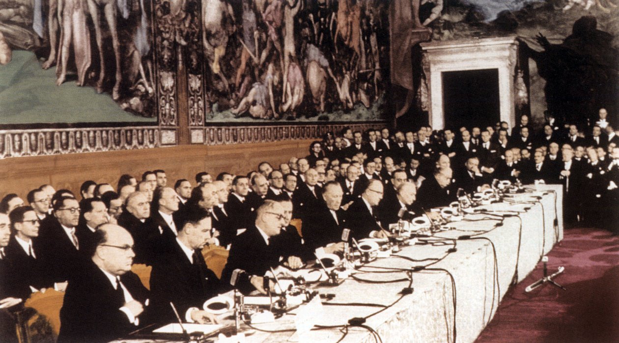 Rom-traktaten, 25. marts 1957 (foto) af Unbekannter Künstler