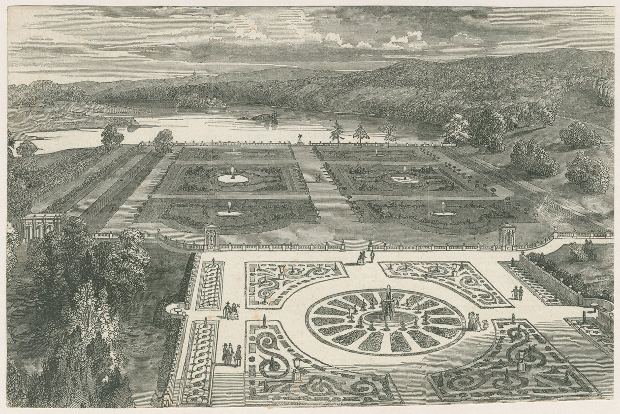 Trentham Gardens: træsnitsgravering og [?19. århundrede] af Unbekannt