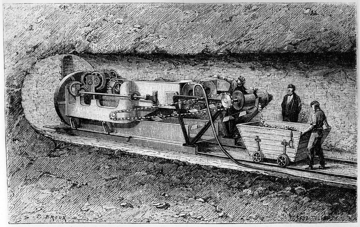 Tunnelboremaskine af oberst Beaumont i tunnelen under Kanalen af Unbekannt