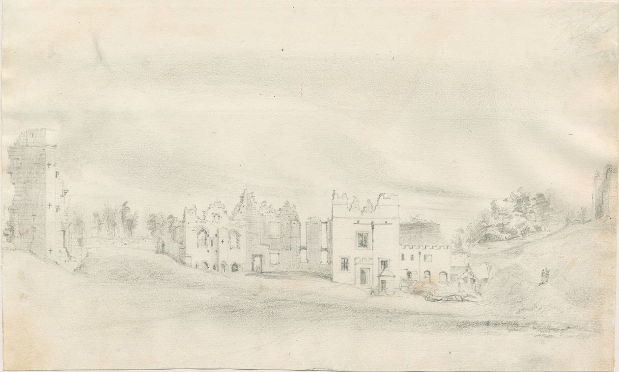 Tutbury Castle: pencil drawing, nd [? 19th cent] dani af Unbekannt
