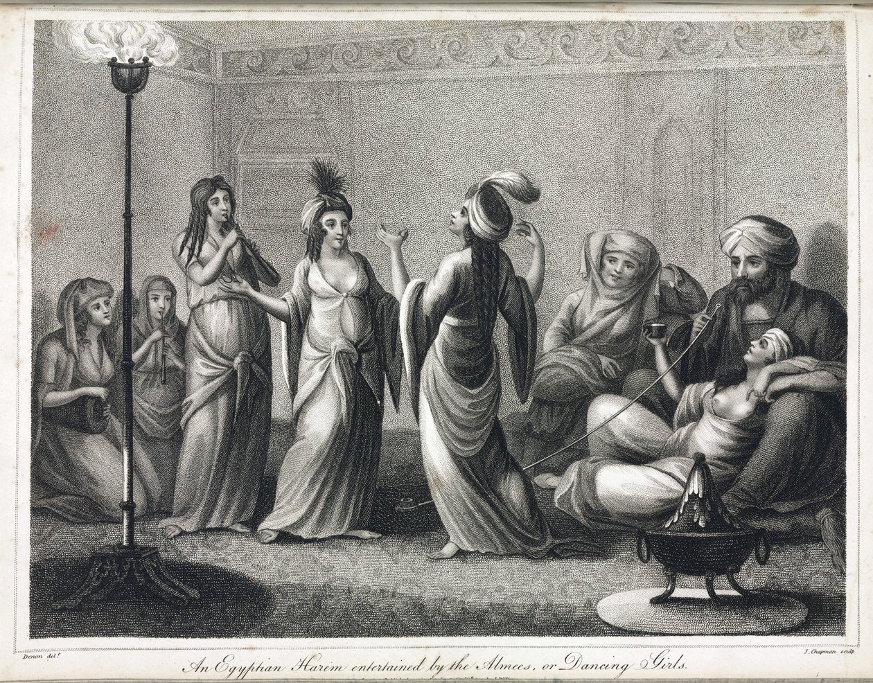 Et egyptisk harem, animeret af dansere og almees af Unbekannt