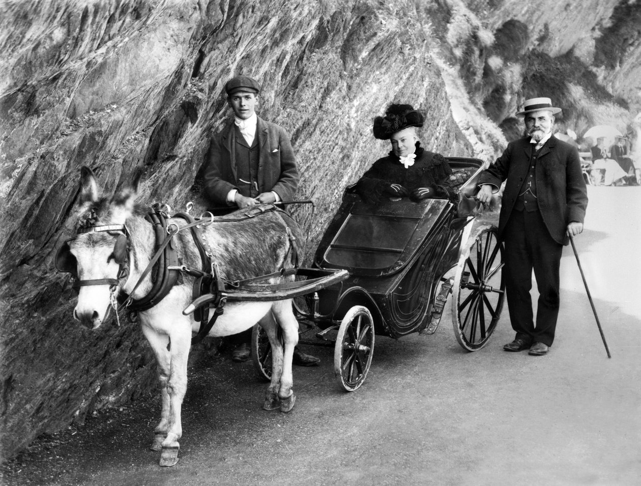 Storbritannien: En æsel trukket ugyldig vogn. 1906 af Unbekannt