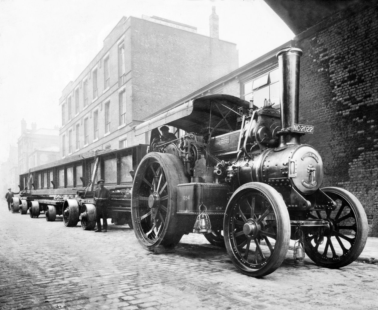 Storbritannien: En trækmotor, der bugserer en last. Manchester, c1904 af Unbekannt
