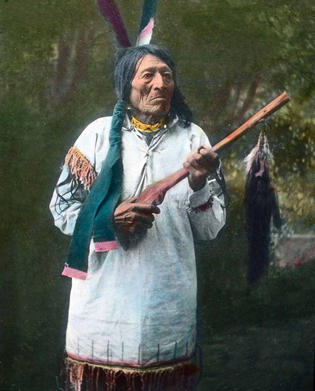 Yhdysvallat, Muotokuva intiaanilääkäristä, C.1910 (kuva) af Unbekannter Künstler