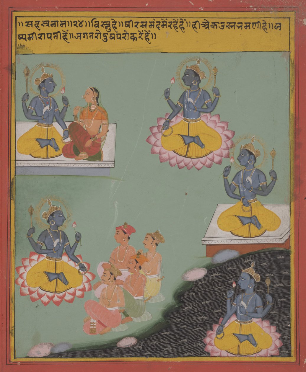 Uden titel, ca. 1800-1830 (ugennemsigtig akvarel) af Unbekannter Künstler