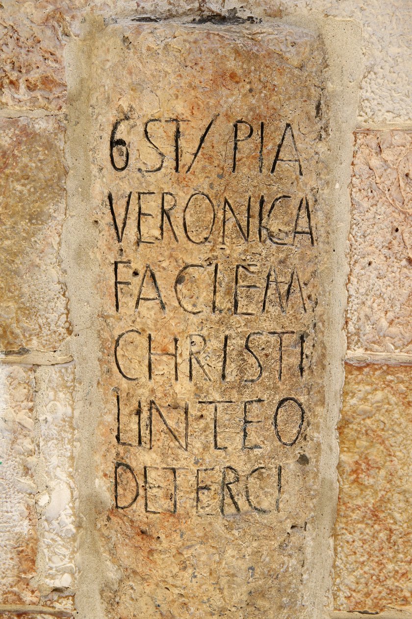 Via Dolorosa, sjette station, The Veil of Veronica, Jerusalem, Israel af Unbekannt