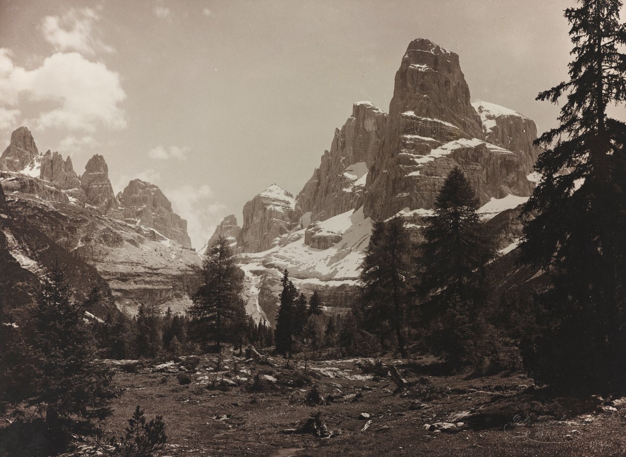 Udsigt over den alpine tundra Brenta Alta, i Brenta-gruppen af Unbekannter Künstler