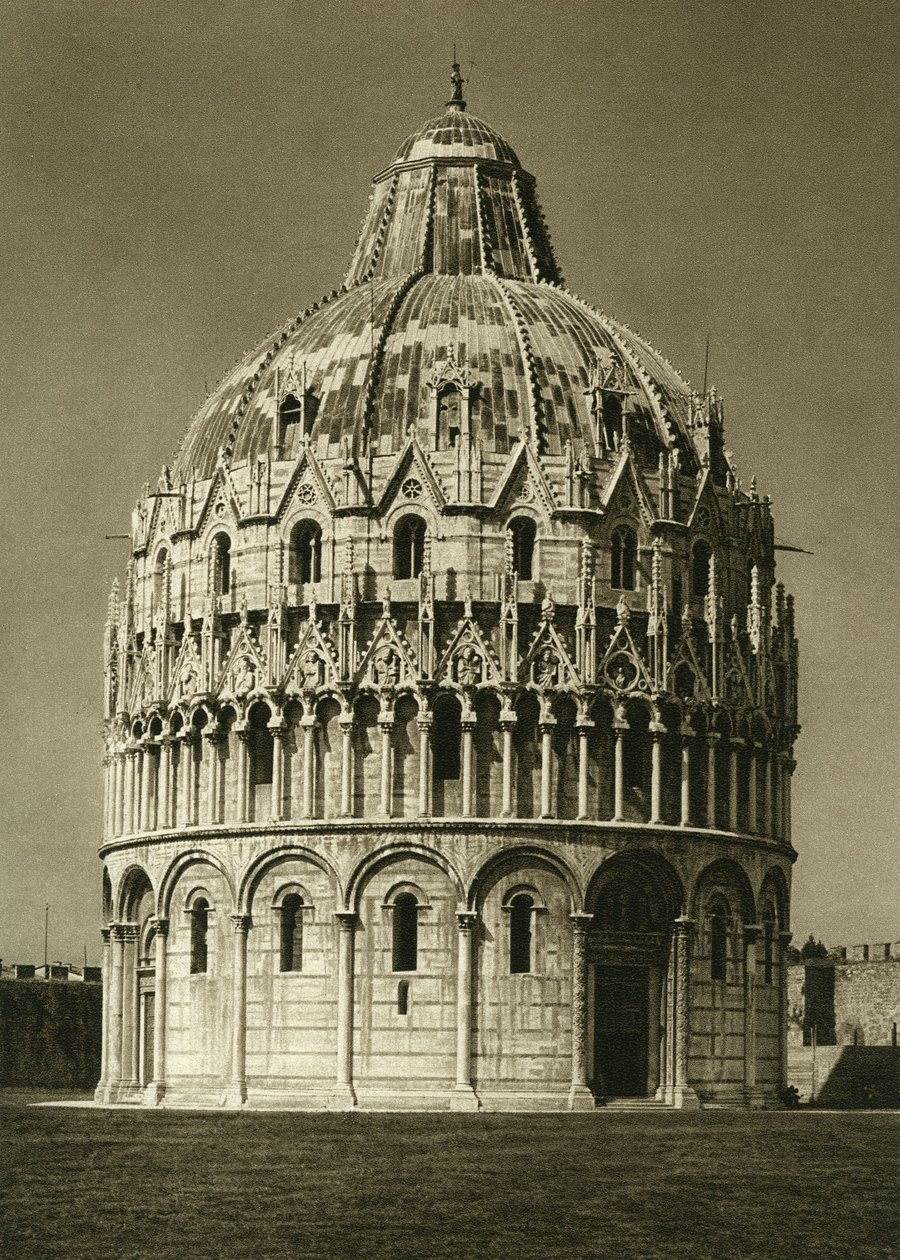 Udsigt over Baptisteren i Pisa af Unbekannt