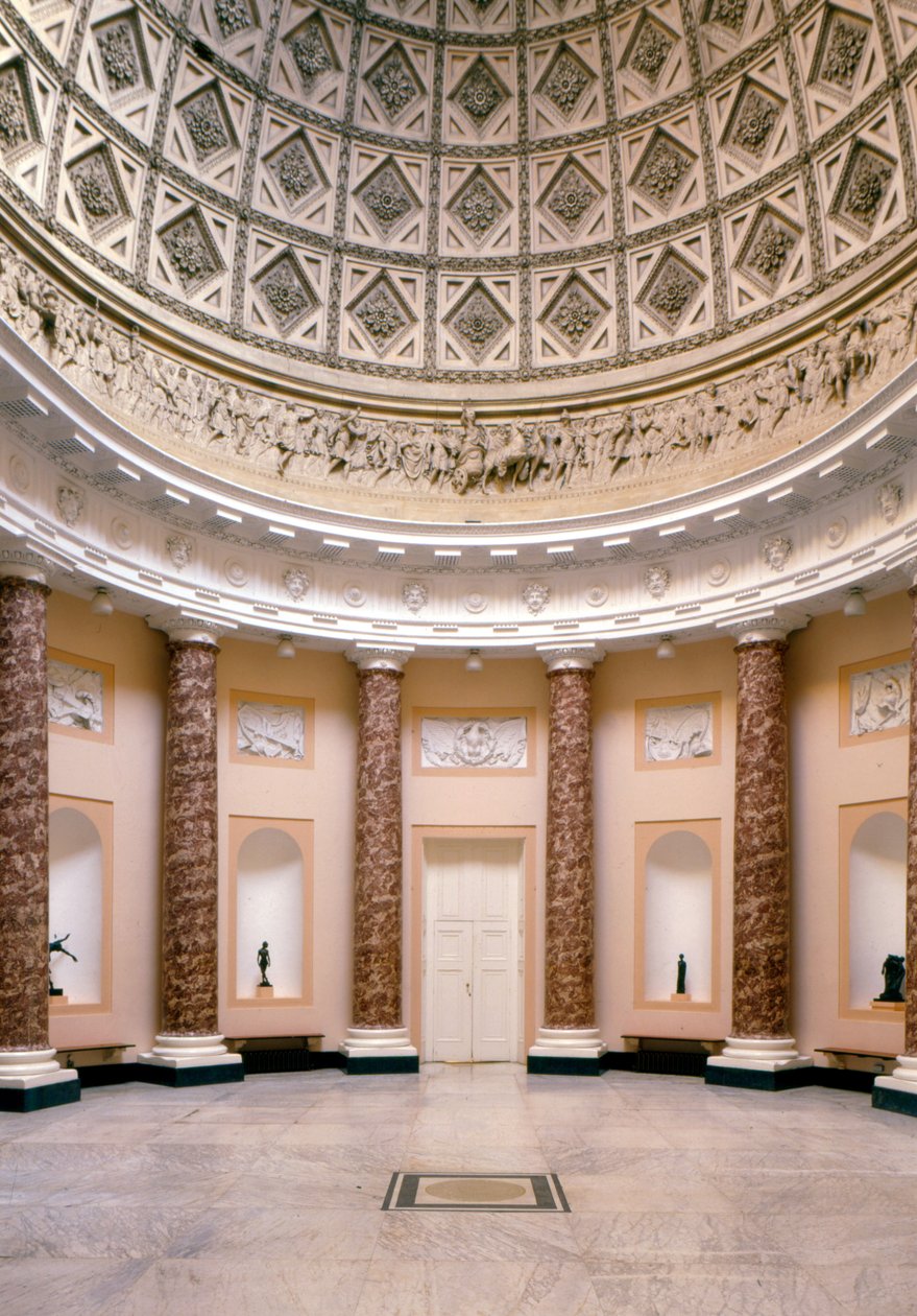 Udsigt over Marble Saloon, Stowe House, Buckinghamshire, bygget 1777-1780 (foto) af Unbekannt