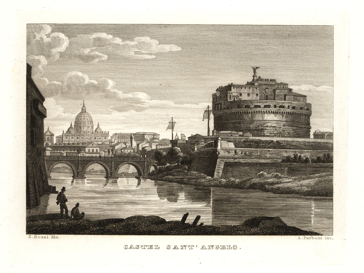 Udsigt over Hadrians mausoleum eller den hellige engels slot, Castel Sant