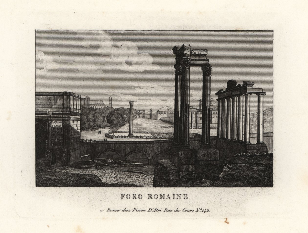 Udsigt over Forum Romanum, Forum Romanum, Rom af Unbekannt