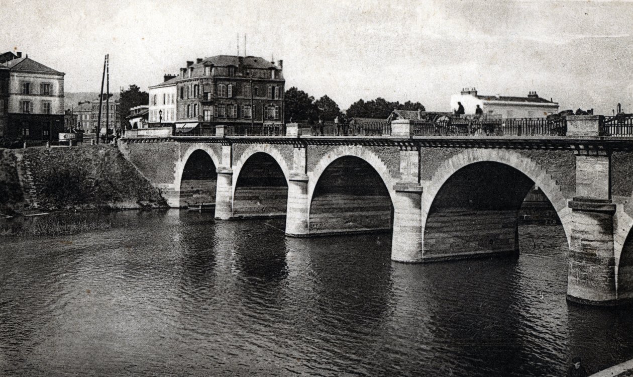 Udsigt over Marne-broen i Epernay, Marne - postkort 1910 ca Privatsamling af Unbekannter Künstler