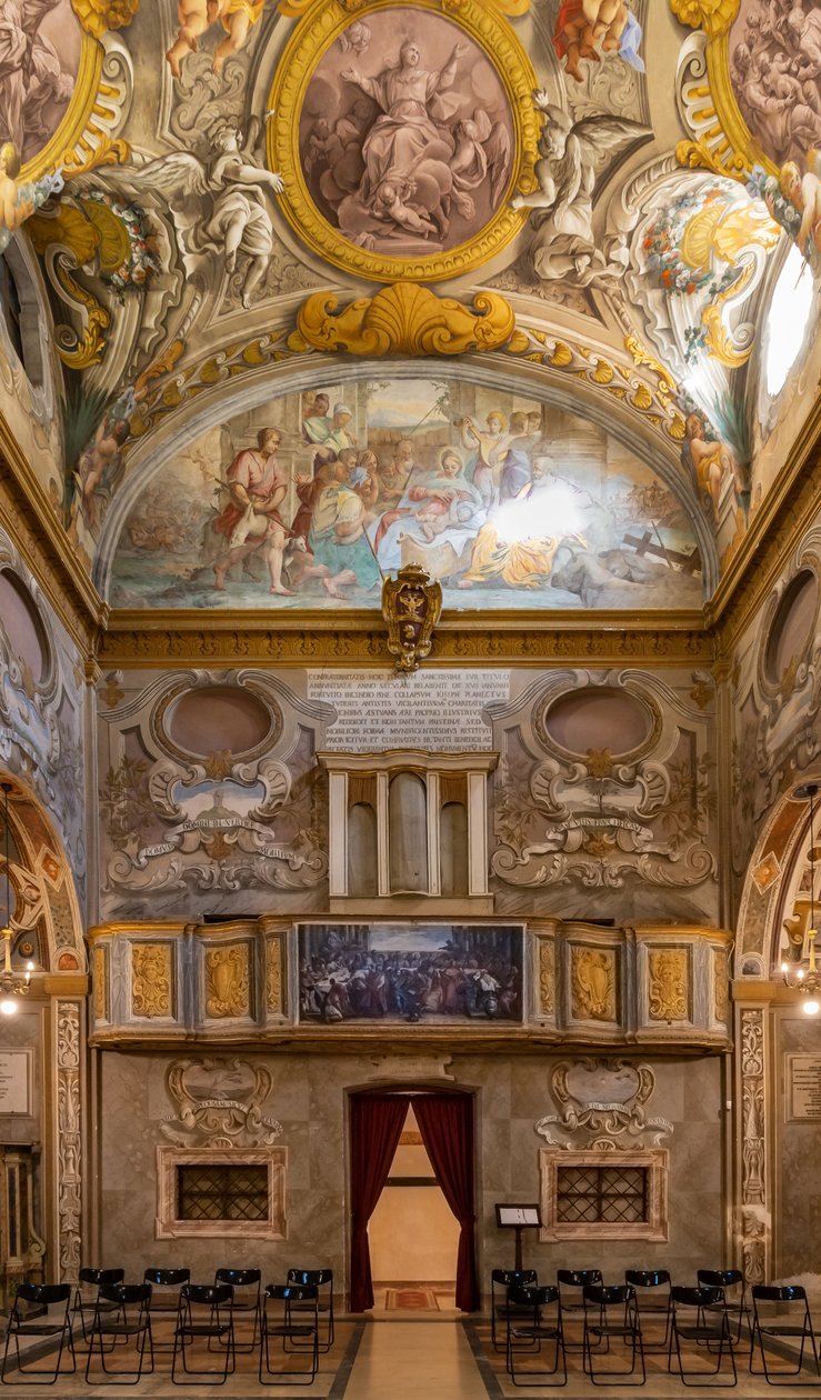 Udsigt over modfacaden, Nunziatina-kirken, Todi, Umbrien, Italien (foto) af Unbekannter Künstler