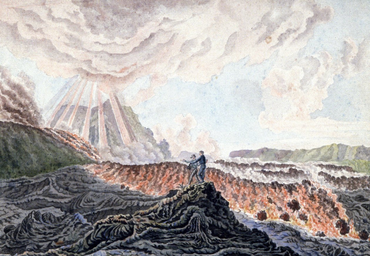 Vokanisk udbrud på Piton de la Fournaise, Reunion Island af Unbekannter Künstler