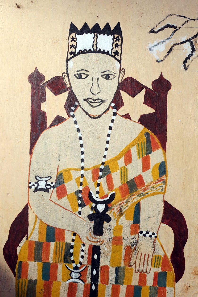 Voodoo vægmaleri på et kloster. Togoville, Togo af Unbekannt