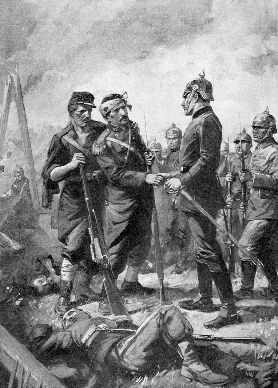 WWI - Såret fransk underofficer 1914 af Unbekannter Künstler