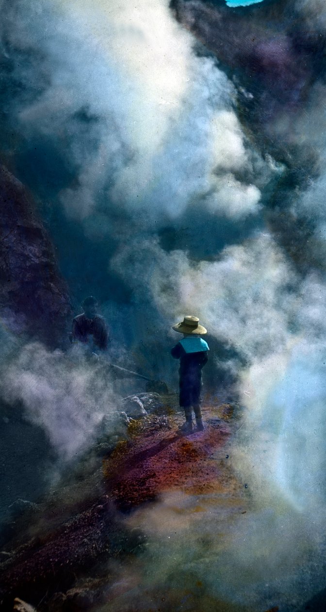 Vesihöyry Vesuvius-kalderalla af Unbekannter Künstler
