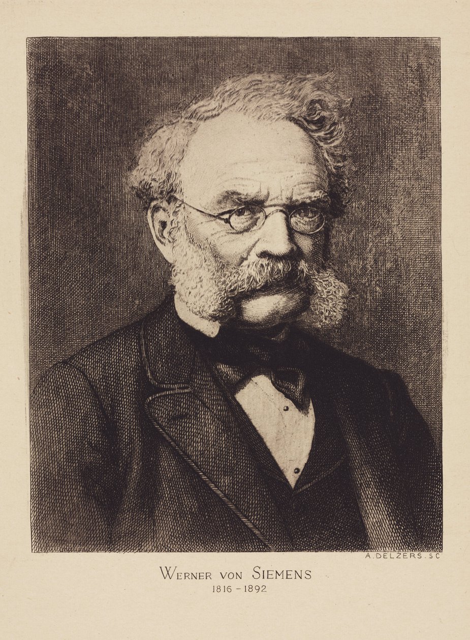 Werner von Siemens, tysk elektroingeniør og opfinder, c 1880 af Unbekannter Künstler