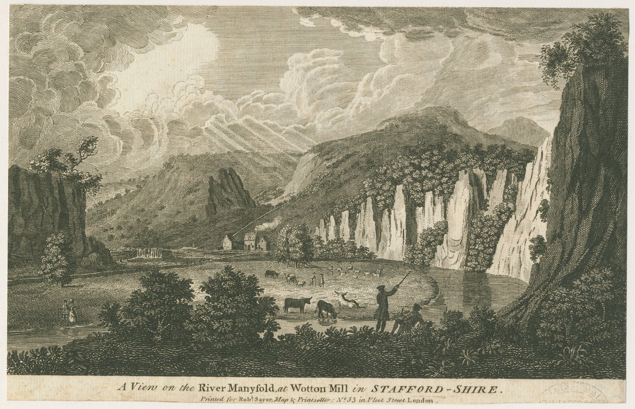 Wetton - Manifold Valley: ætsning og [1800-tallet] af Unbekannt