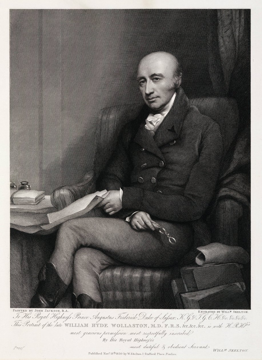 William Hyde Wollaston, engelsk kemiker og metallurg, c 1810