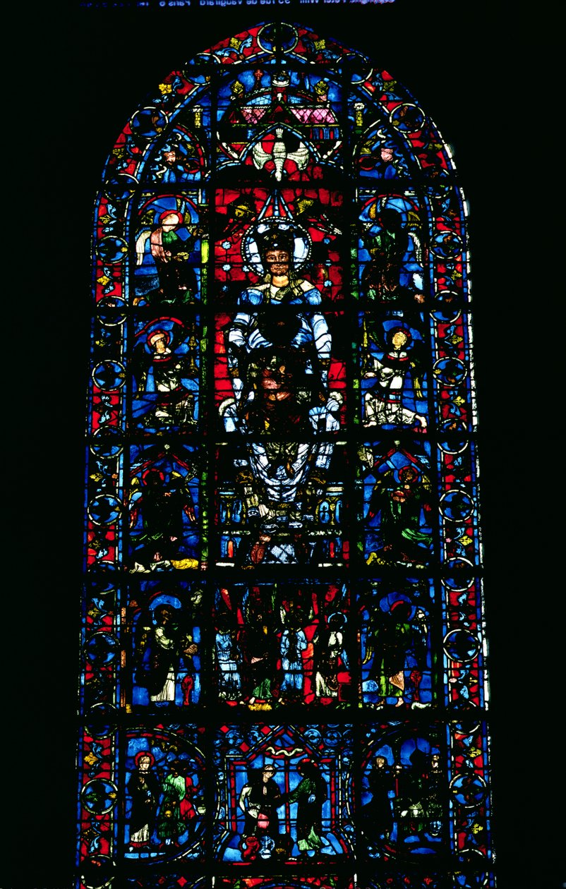 Vindue forestillende Notre Dame de la Belle Verriere i sydkoret af Unbekannt