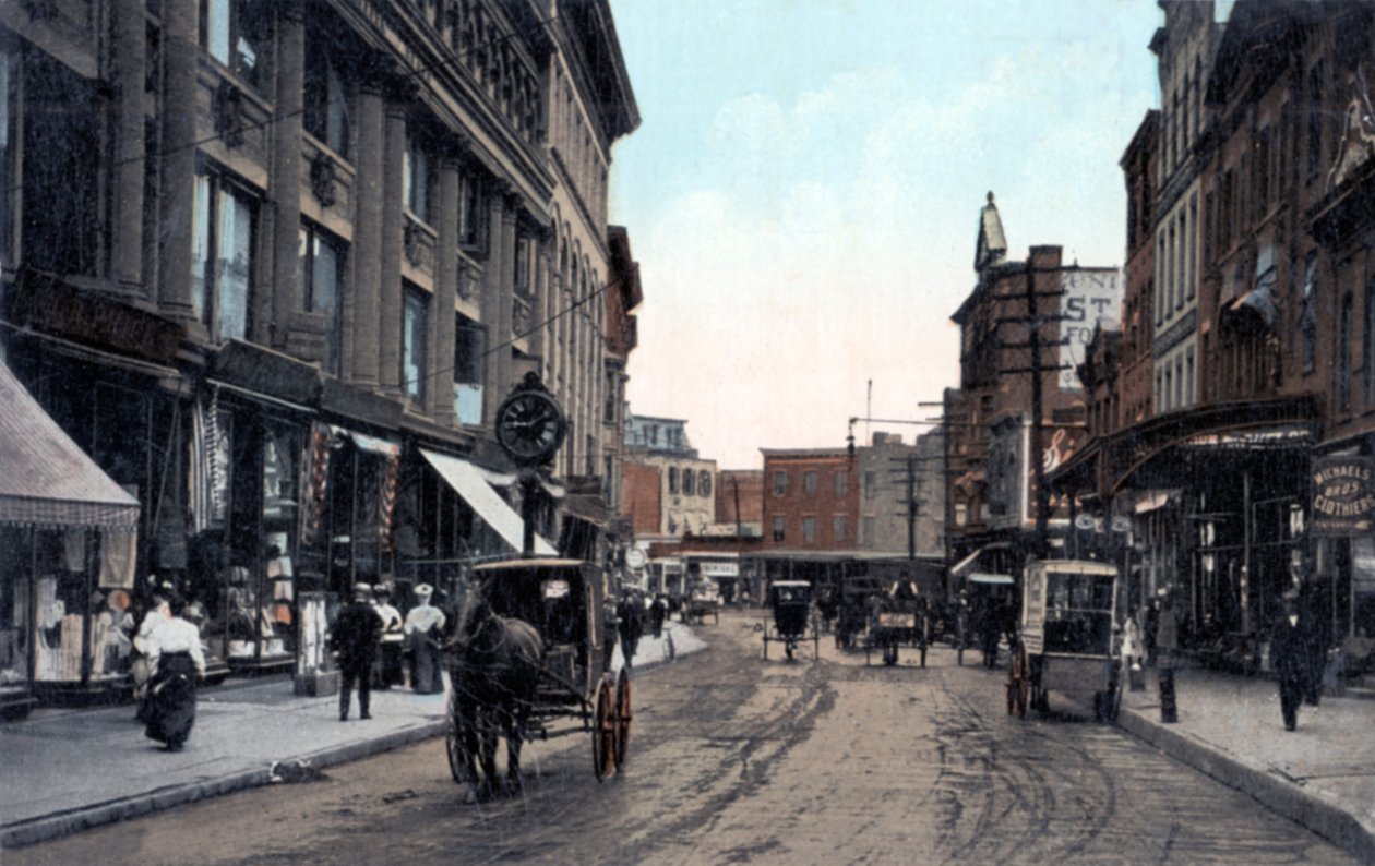 Yonkers, New York - North Broadway Street i byen nord for Bronx, New York City, begyndelsen af det 20. århundrede (postkort) af Unbekannter Künstler