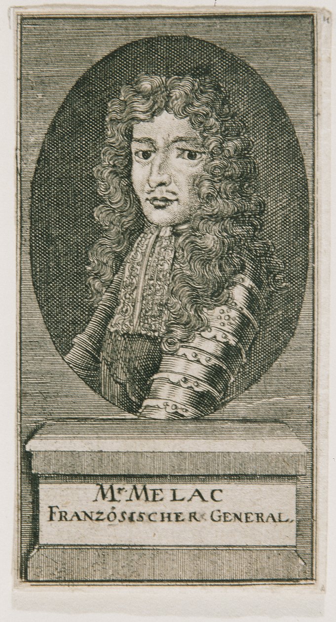 General Ezekiel du Mas Comte de Mélac af Unbekannter Stecher