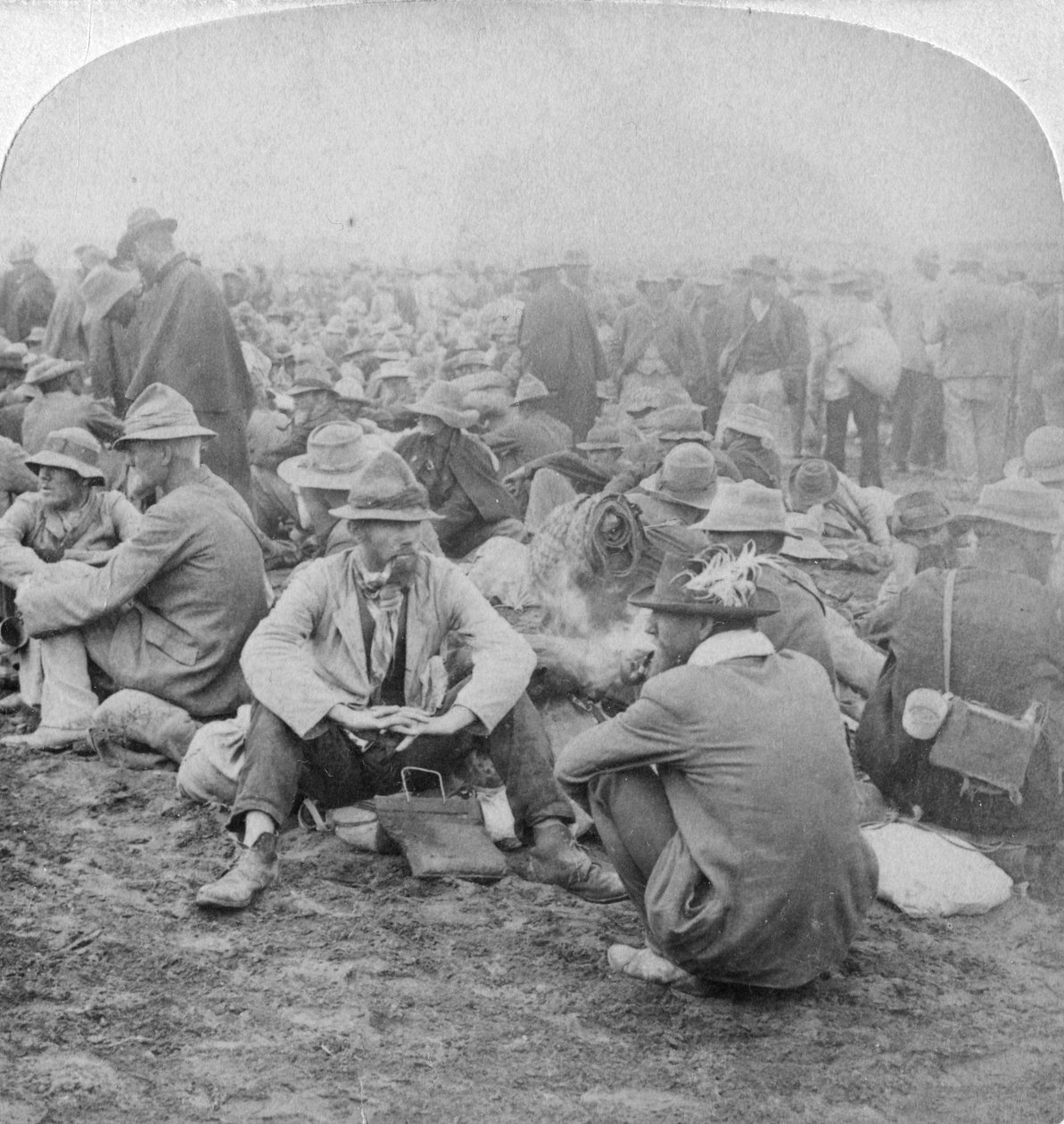 Boer krigsfanger, Sydafrika, 2. Boer War, 1900. af Underwood and Underwood