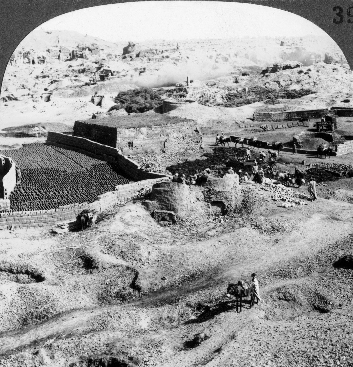 Murværk, Egypten, 1905. af Underwood and Underwood