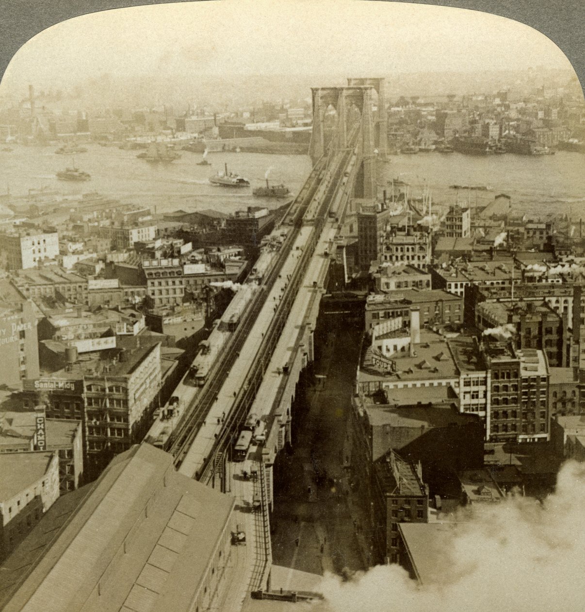 Brooklyn Bridge, New York, USA. af Underwood and Underwood