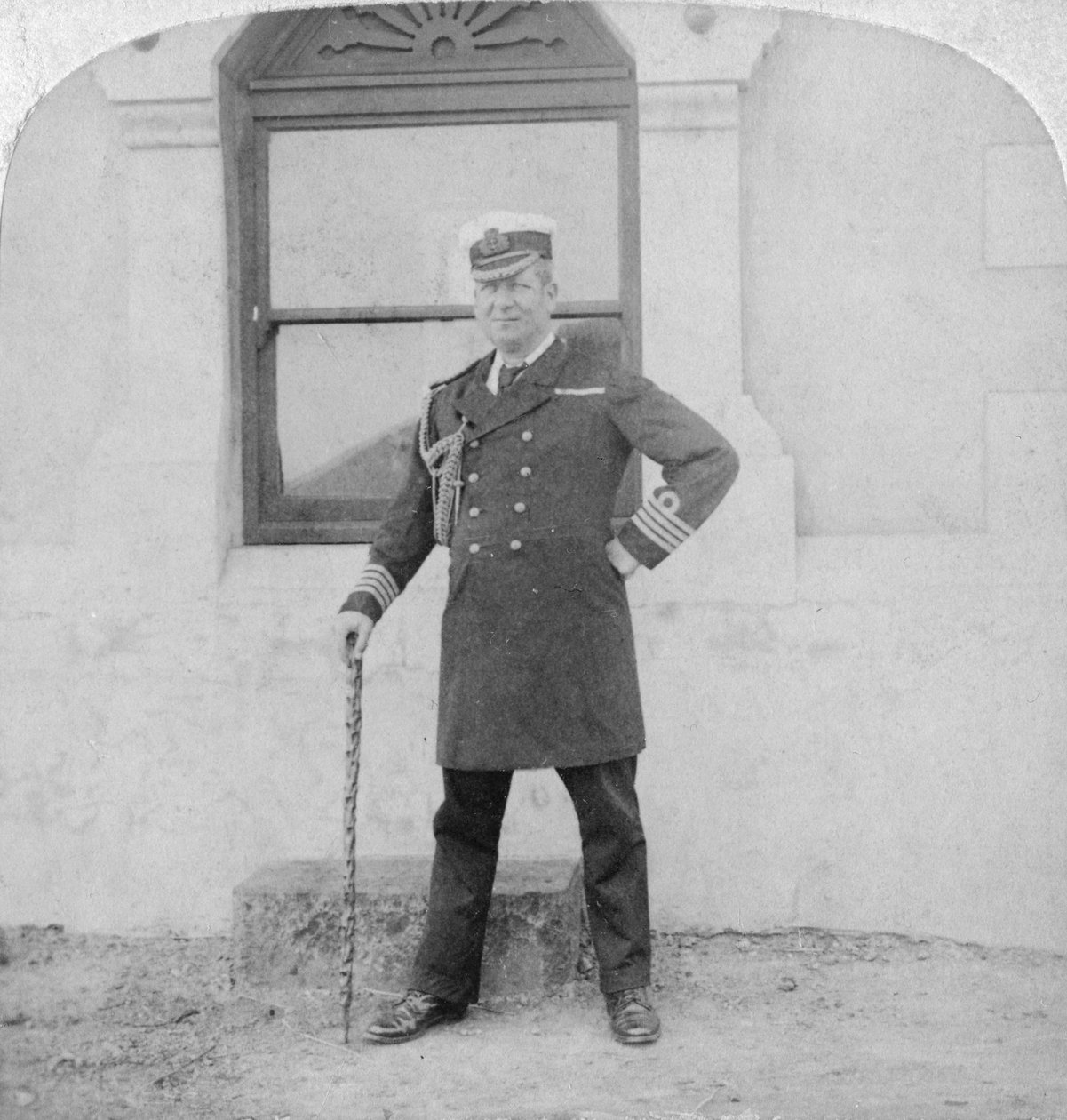 Kaptajn Sir Edward Chichester, britisk flådeofficer, Cape Town, Sydafrika, 1900. af Underwood and Underwood