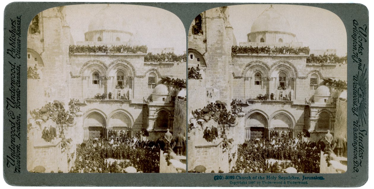 Den Hellige Gravs Kirke, Jerusalem, Palæstina, 1897. af Underwood and Underwood