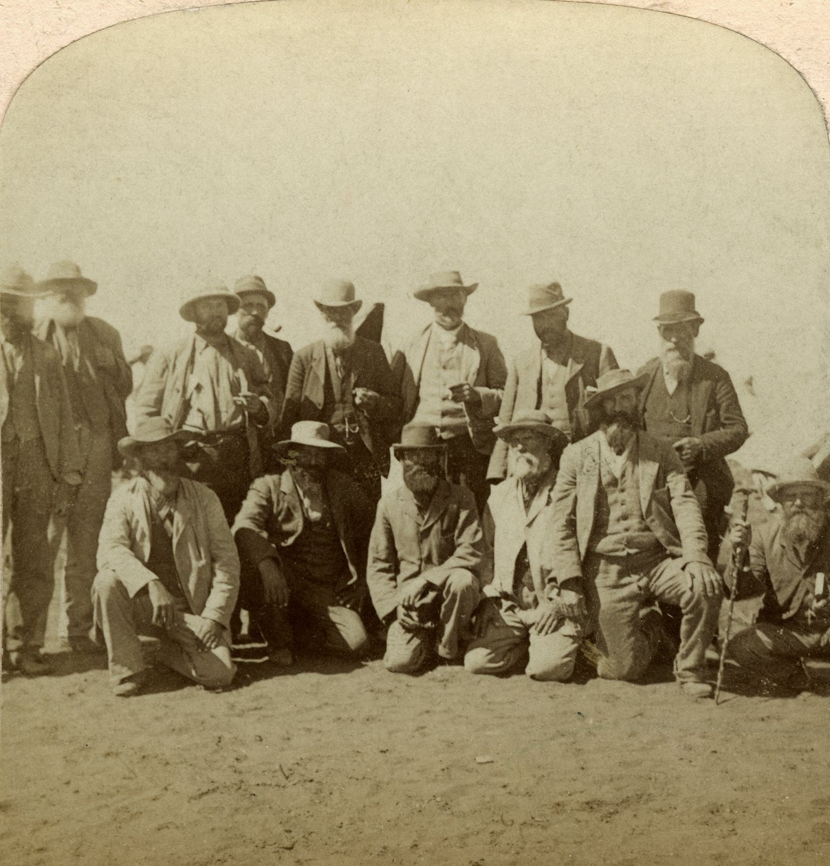 General Cronjes hovedkommandører efter overgivelsen, Sydafrika, Boer War, 1900. af Underwood and Underwood