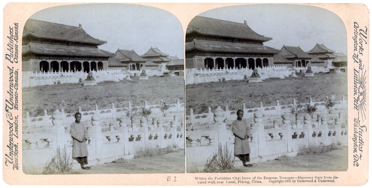 Enkekejserindes hjemsted, Peking, Kina, 1901. af Underwood and Underwood